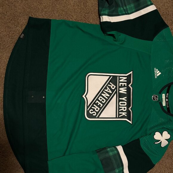 New York Rangers Authentic PRIMEGREEN Saint Patrick's Day On Ice Jersey … - Picture 2 of 6